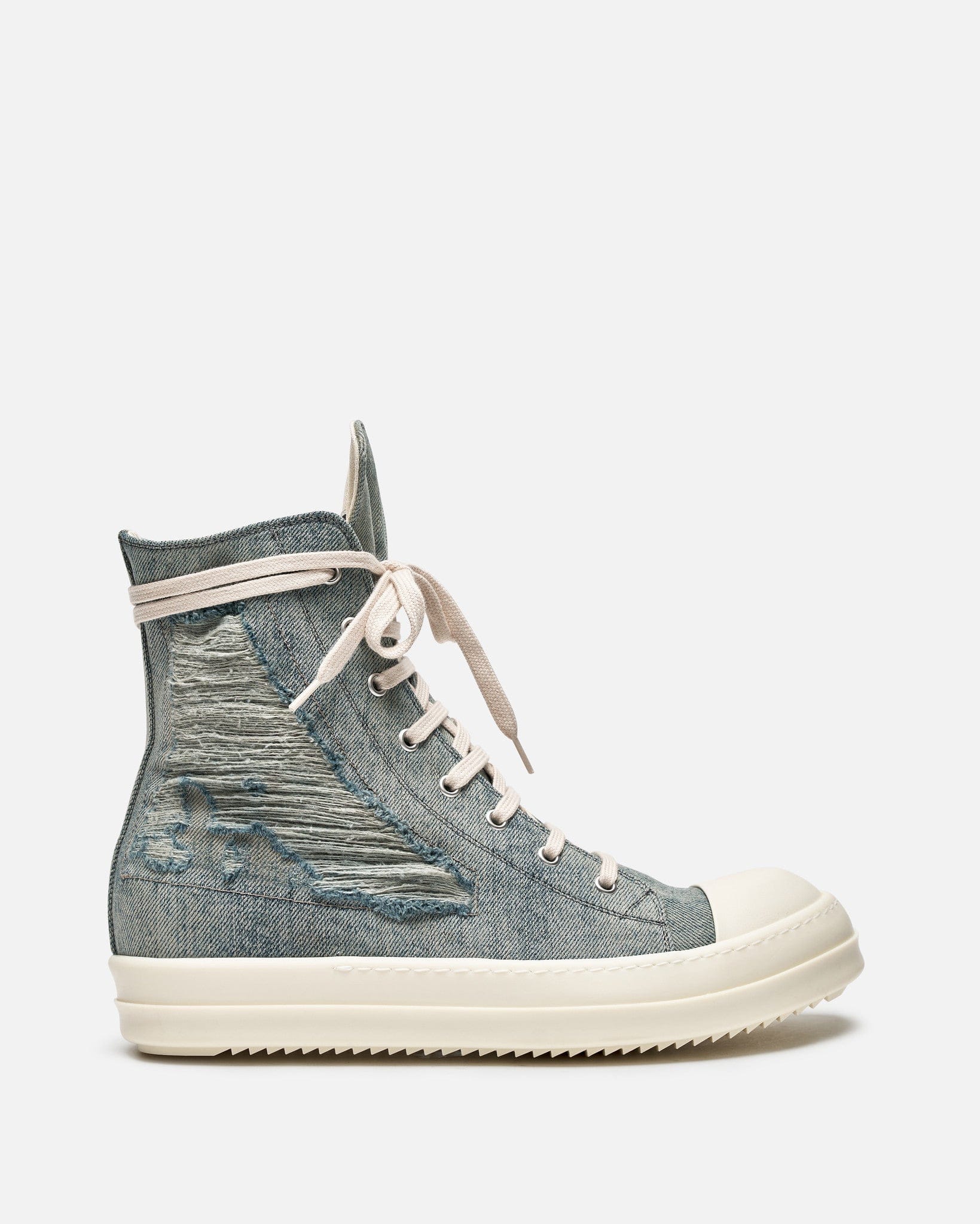 Rick Owens DRKSHDW Men's Sneakers Lido Denim Ramones in Sky/Milk/Milk