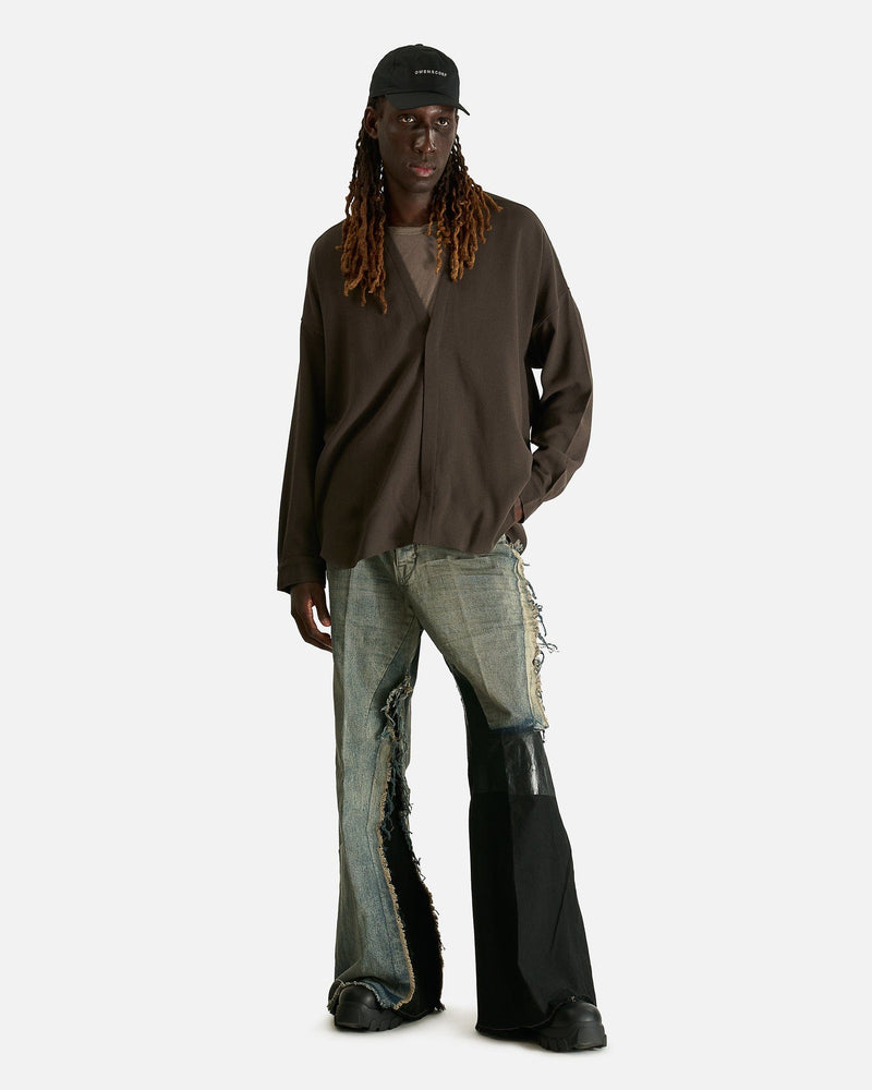 Rick Owens Men's Shirts Lido Larry Shirt in Darkdust