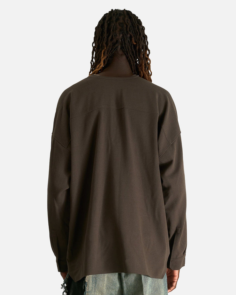 Rick Owens Men's Shirts Lido Larry Shirt in Darkdust