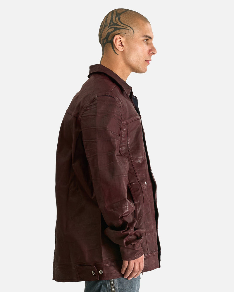 Rick Owens DRKSHDW Men's Shirts Lido Worker in Scab Wax