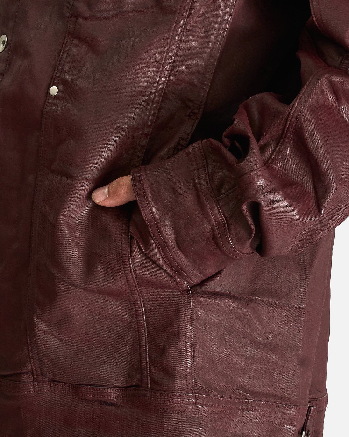 Rick Owens DRKSHDW Men's Shirts Lido Worker in Scab Wax