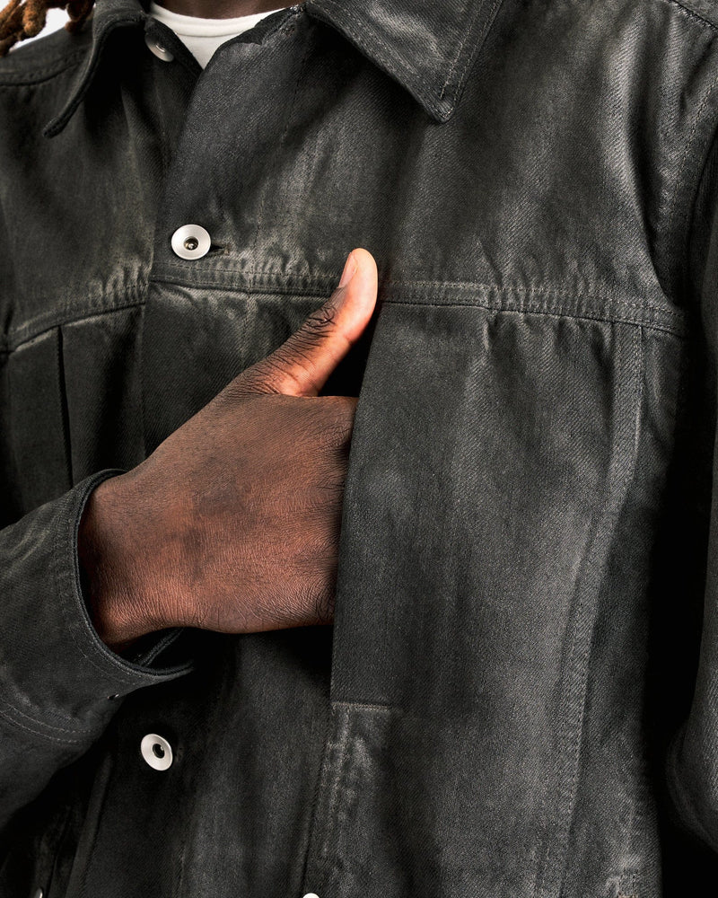Rick Owens Men's Jackets Lido Worker Jacket in Dark Dust
