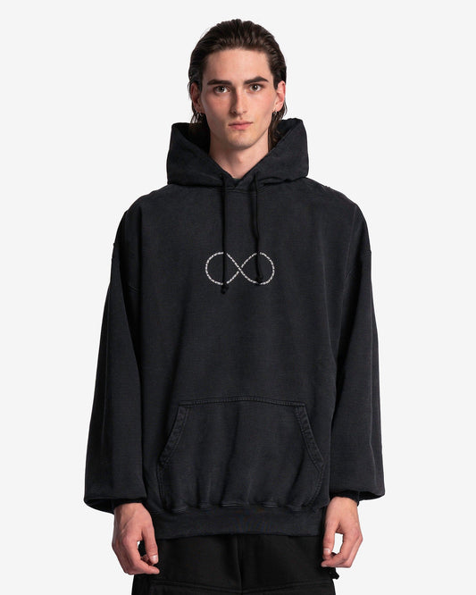 VETEMENTS Men's Sweatshirts Life After Life Infinity Hoodie in Faded Black