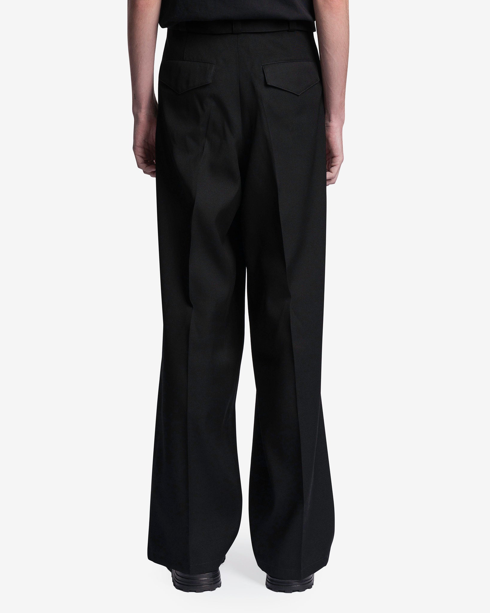 Jil Sander Men's Pants Light Wool Gabardine Trousers in Black
