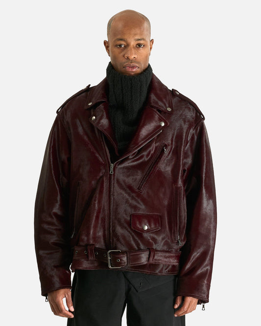 Dries Van Noten Men's Jackets M Lodz Jacket in Burgundy