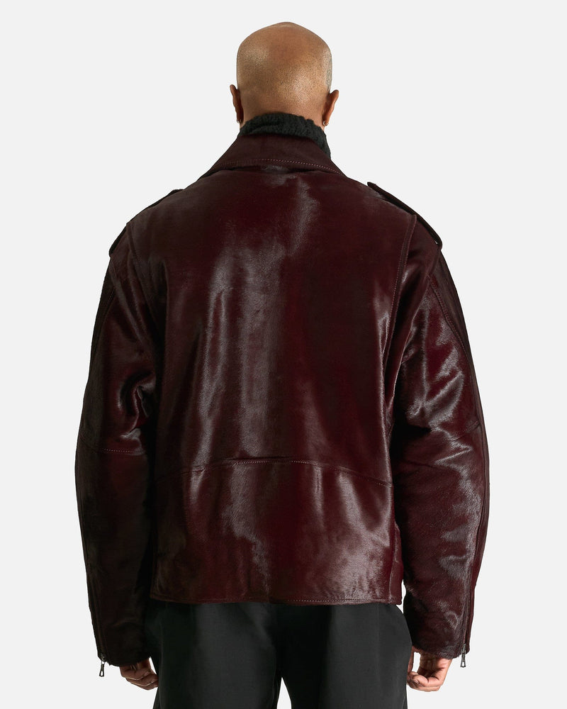 Dries Van Noten Men's Jackets M Lodz Jacket in Burgundy