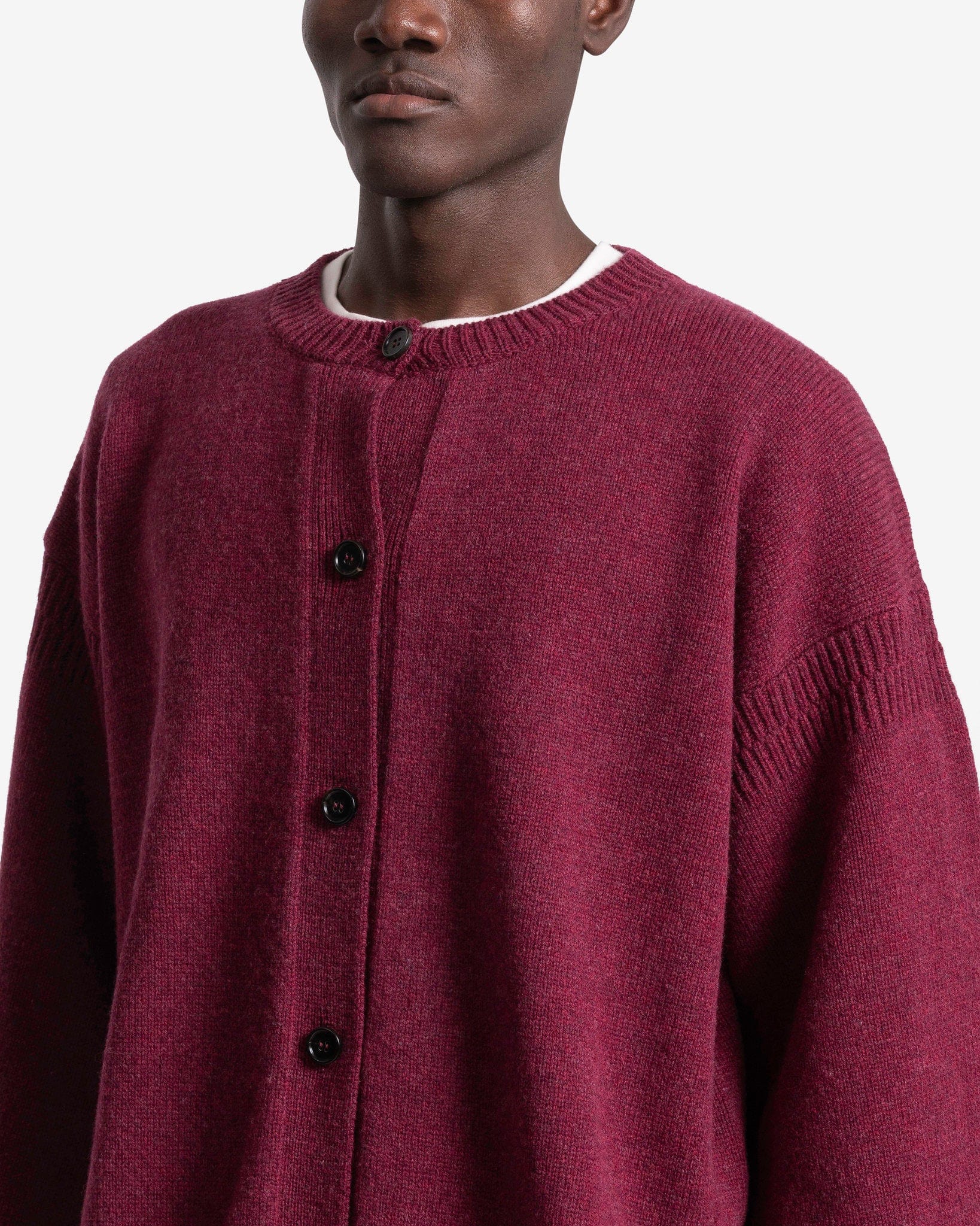 Marni Men's Sweater Logo Cardigan in Ruby
