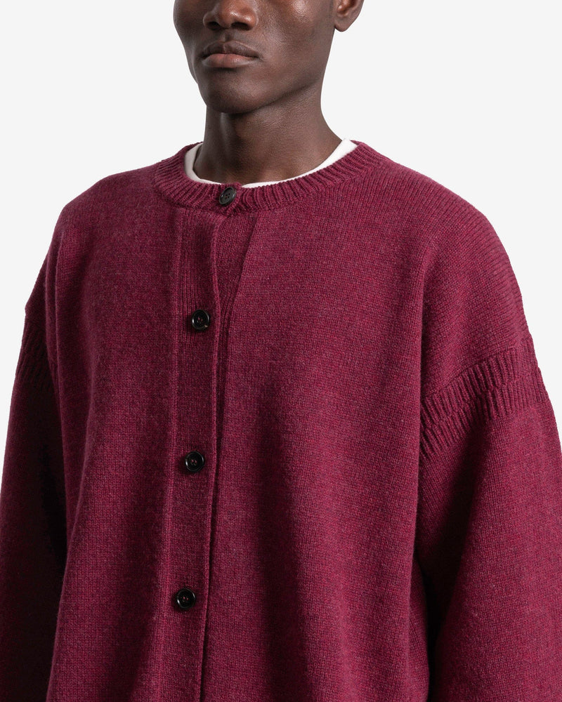 Marni Men's Sweater Logo Cardigan in Ruby