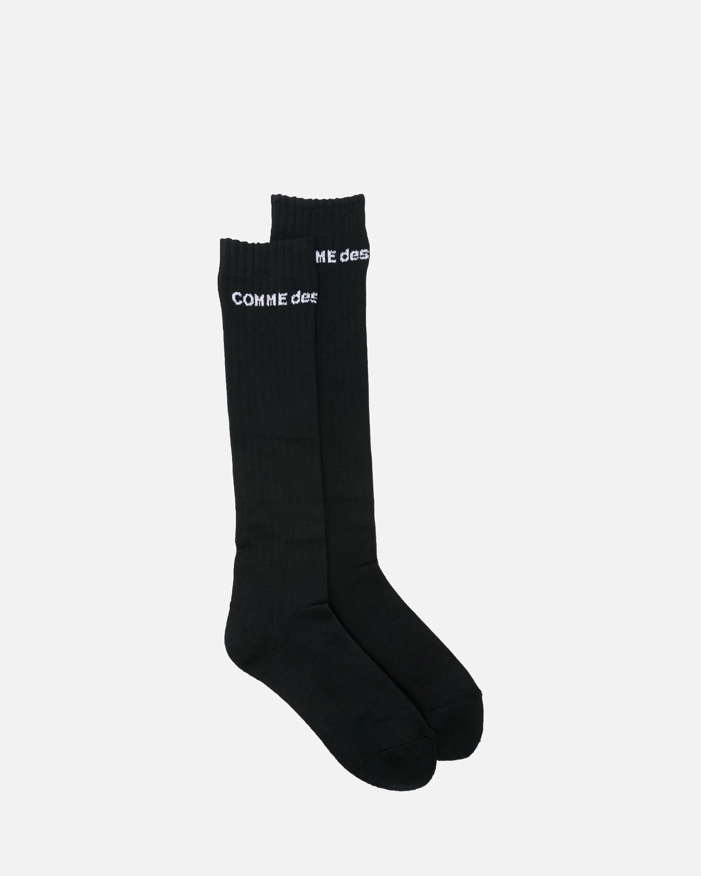 Comme des Garcons HOMME PLUS Men's Socks Logo Rib Socks in Black