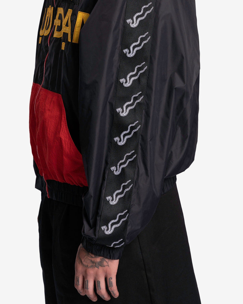 LU'U DAN Men's Jackets Logo Shell Windbreaker in Black/Red