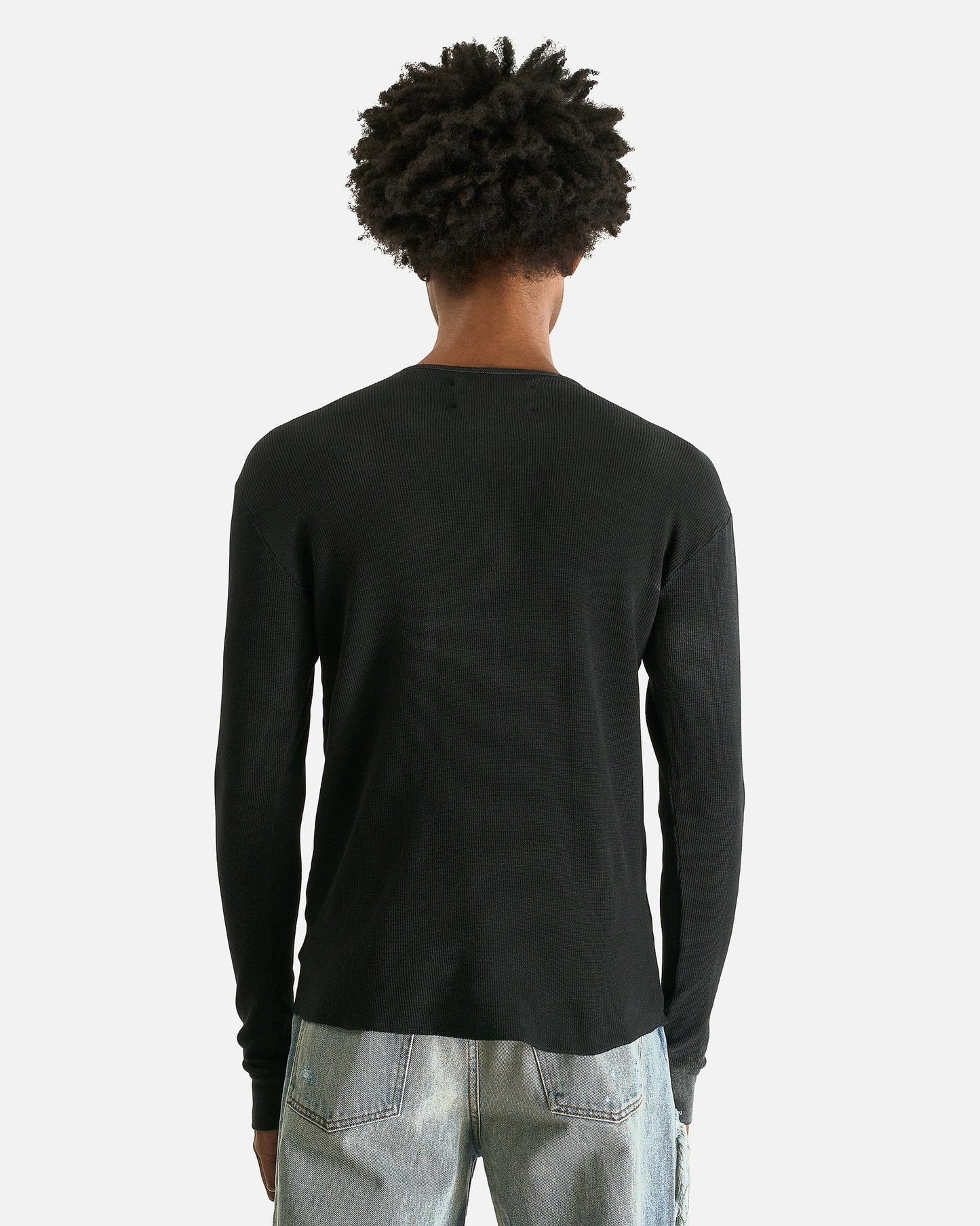 Satoshi Nakamoto Men's Shirts Logo Thermal in Washed Black