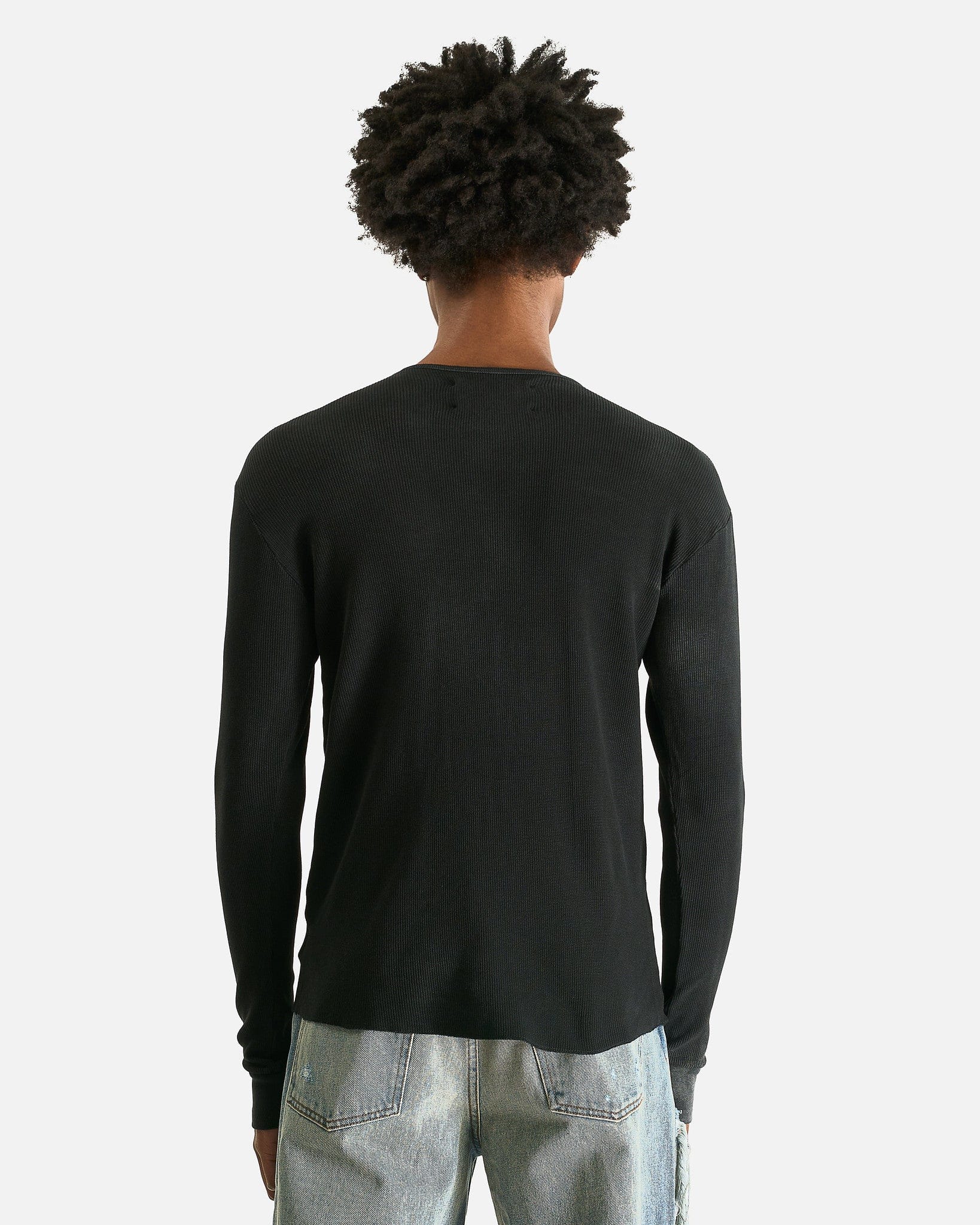 Satoshi Nakamoto Men's Shirts Logo Thermal in Washed Black