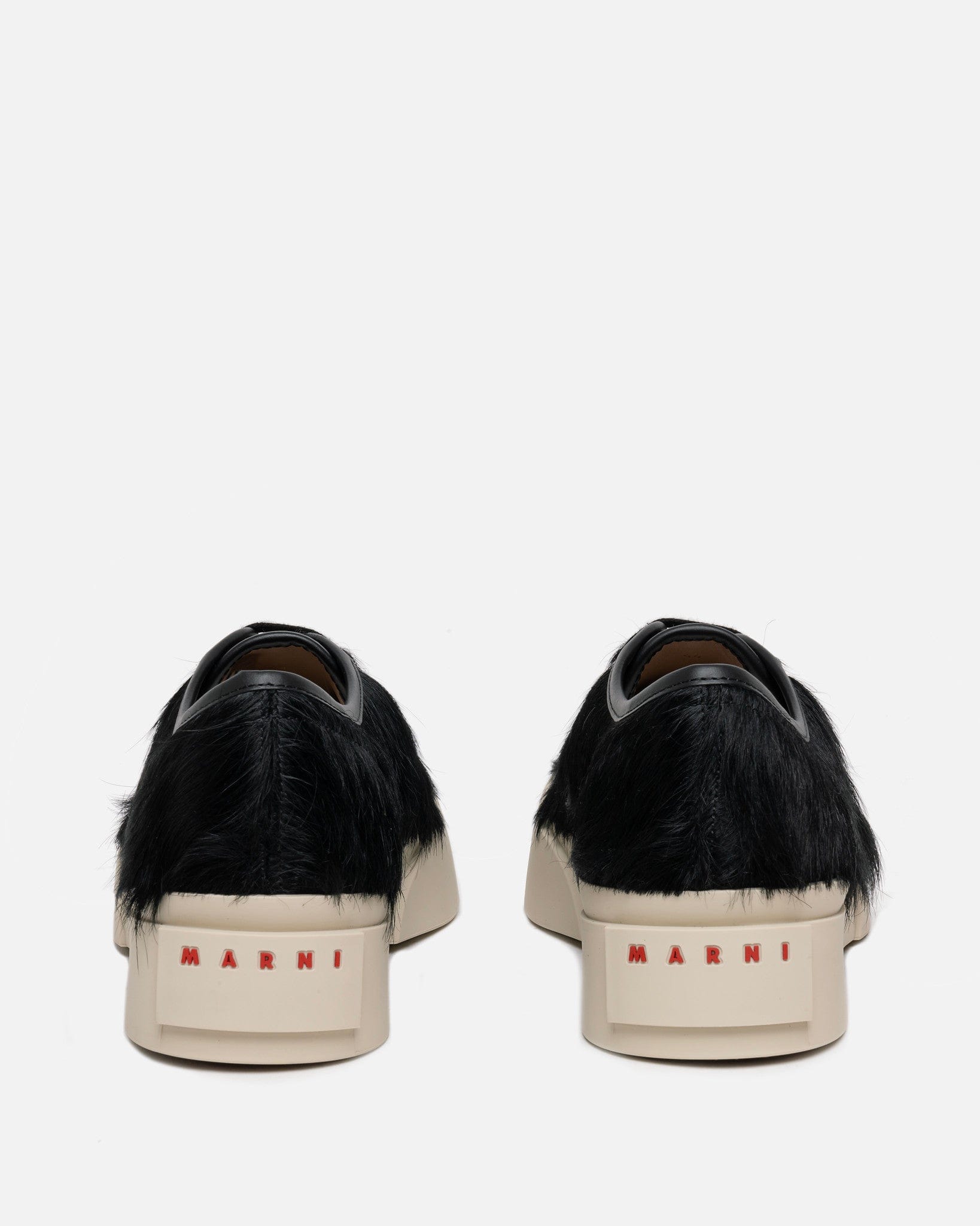 Marni Men's Shoes Long Calf-Hair Pablo Sneaker in Black