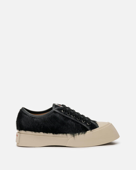 Marni Men's Shoes Long Calf-Hair Pablo Sneaker in Black