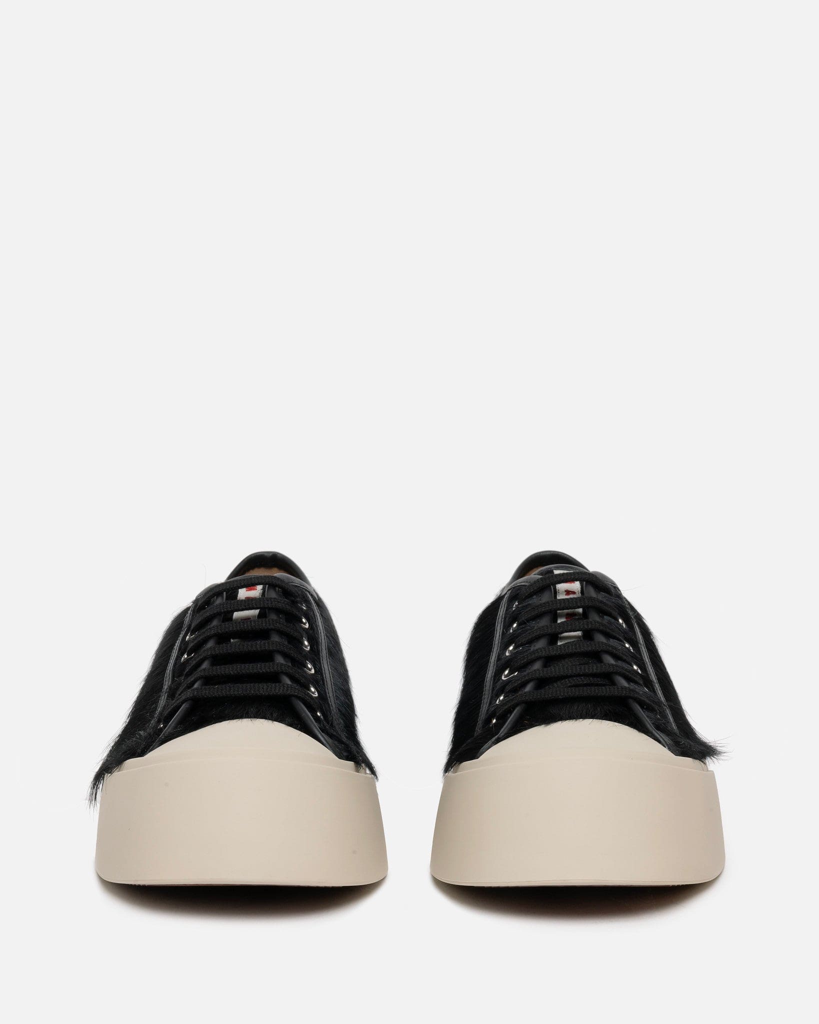 Marni Men's Shoes Long Calf-Hair Pablo Sneaker in Black