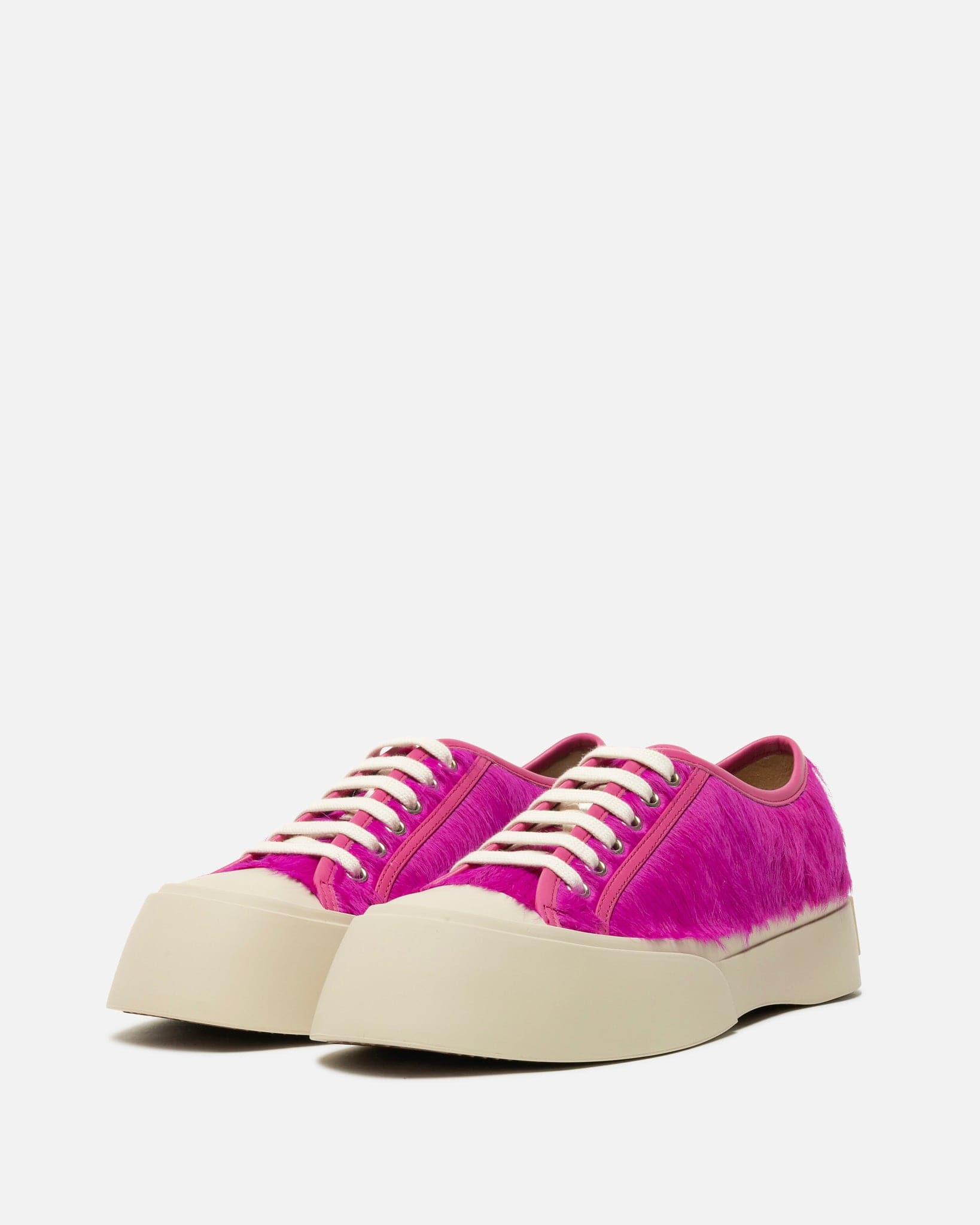 Marni Women Sneakers Long Calf-Hair Pablo Sneaker in Fuchsia