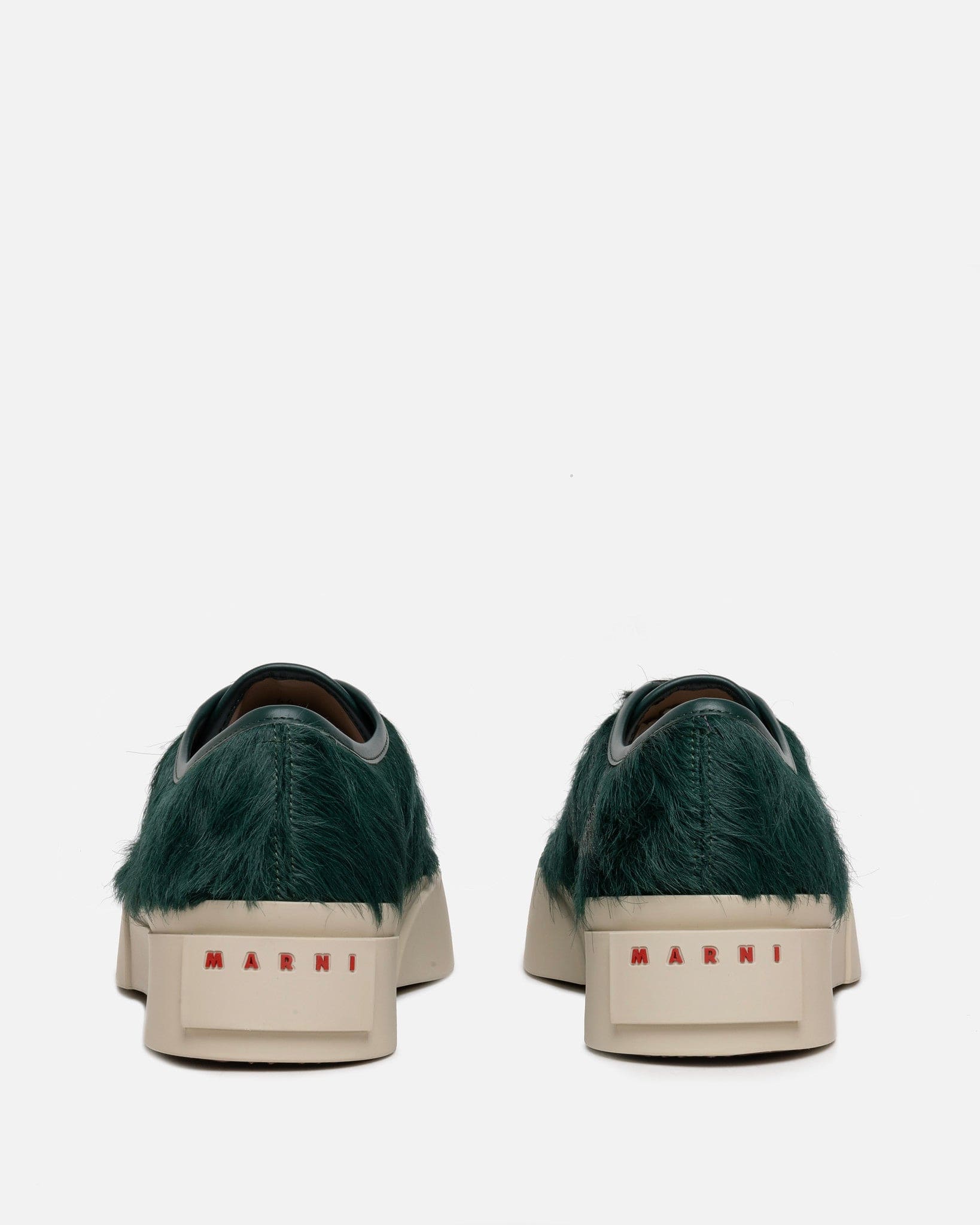 Marni Men's Shoes Long Calf-Hair Pablo Sneaker in North Sea