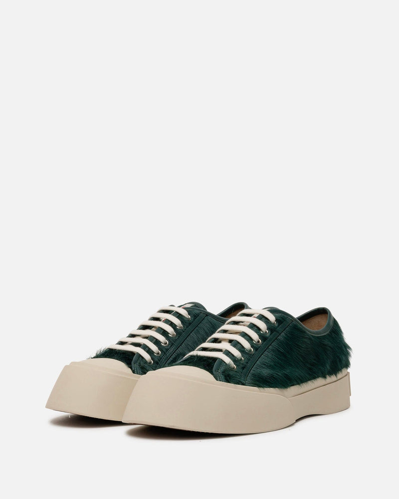 Marni Men's Shoes Long Calf-Hair Pablo Sneaker in North Sea