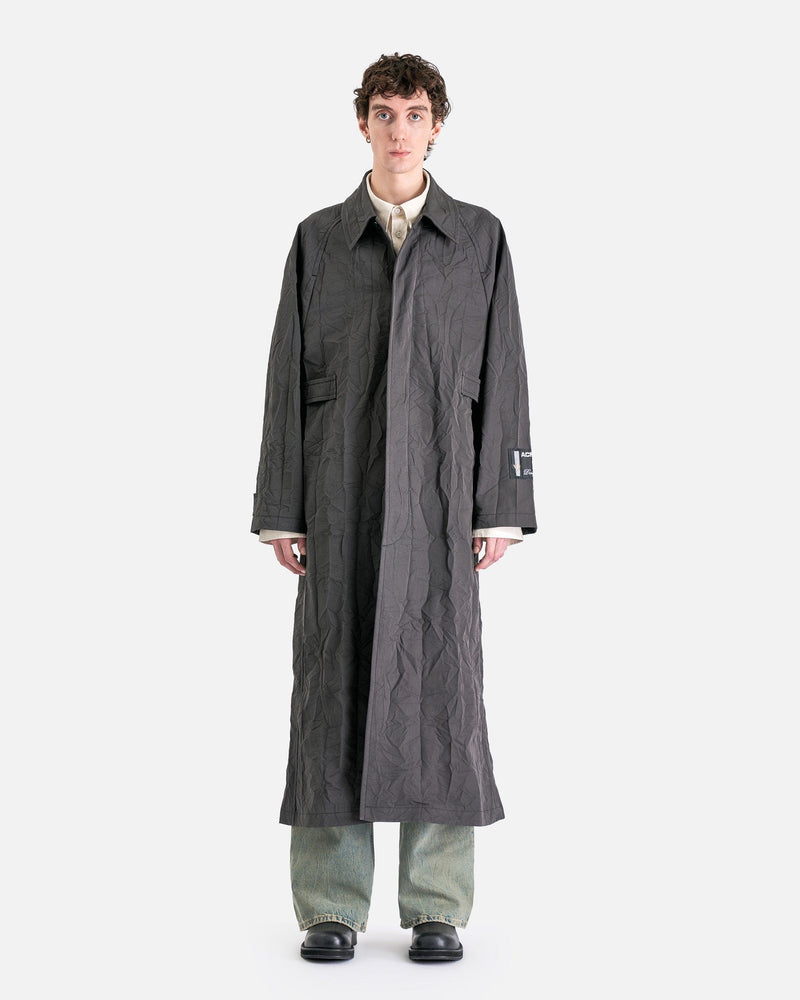 Acne Studios Men's Coat Long Coat in Dark Grey