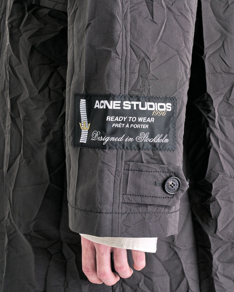 Acne Studios Men's Coat Long Coat in Dark Grey