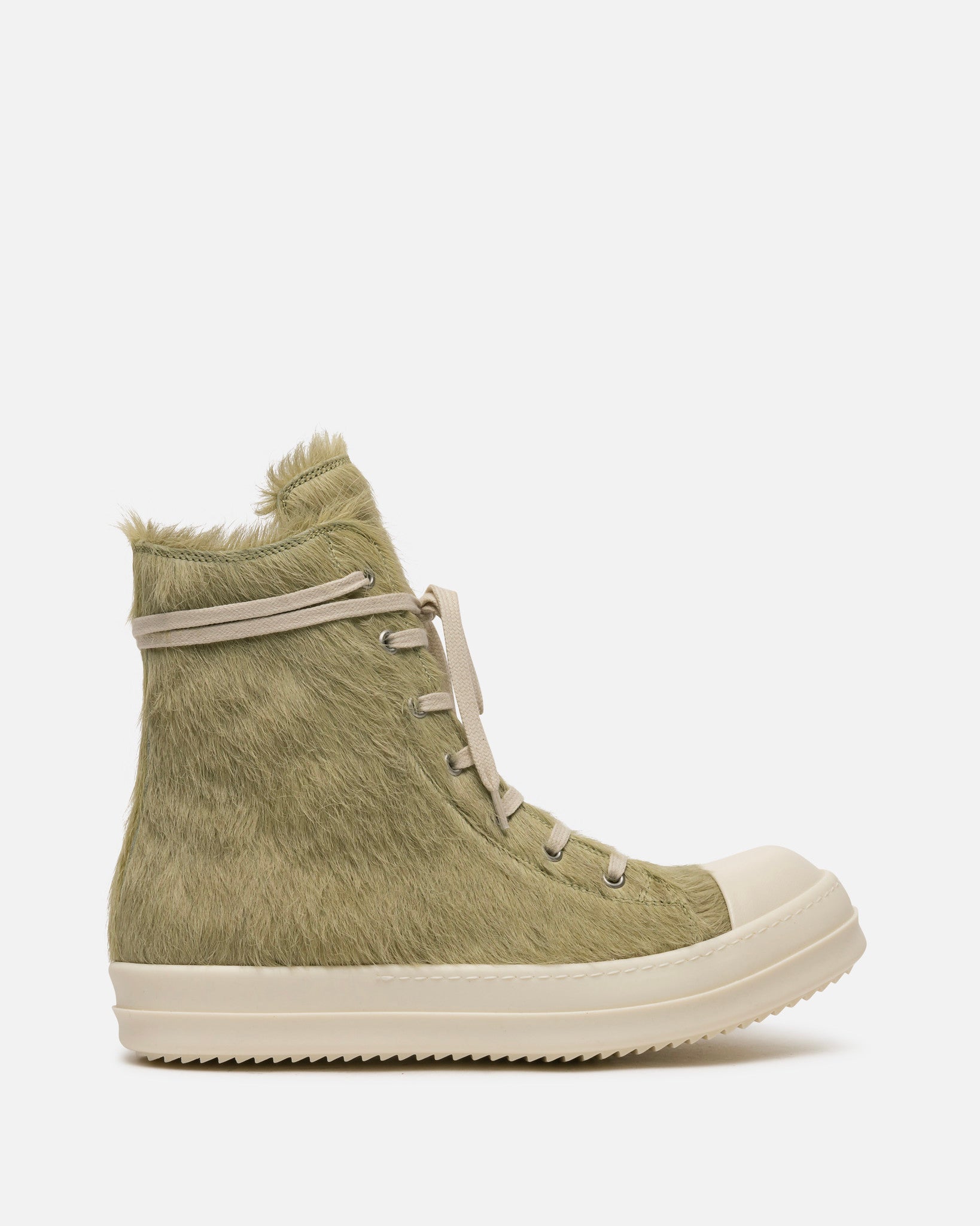 Rick Owens Men's Sneakers Long Hair Ramones in Dirty Acid/Milk