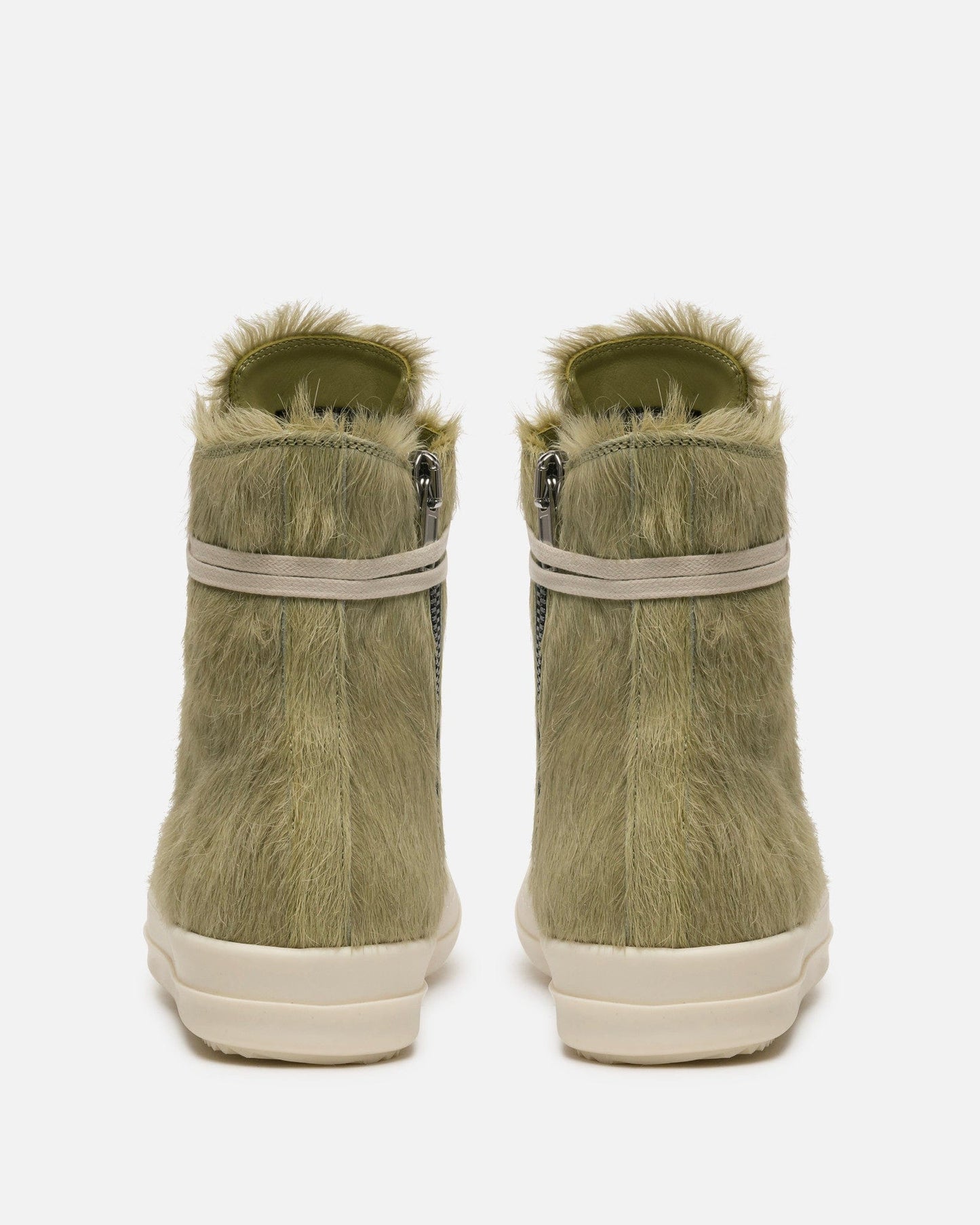 Rick Owens Men's Sneakers Long Hair Ramones in Dirty Acid/Milk