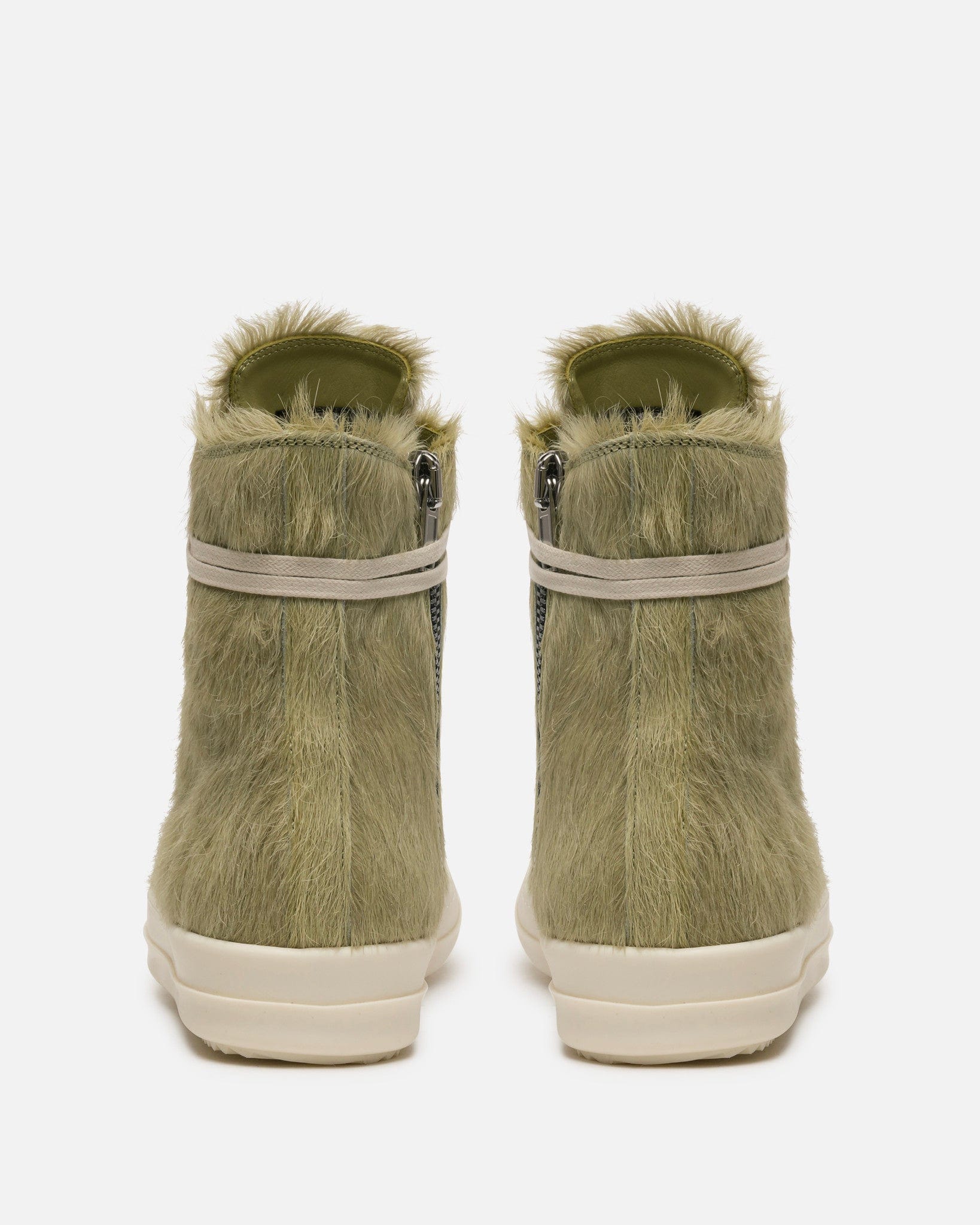 Rick Owens Men's Sneakers Long Hair Ramones in Dirty Acid/Milk