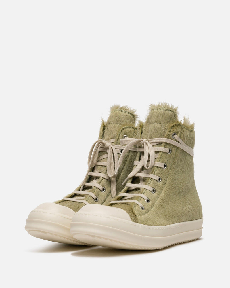 Rick Owens Men's Sneakers Long Hair Ramones in Dirty Acid/Milk