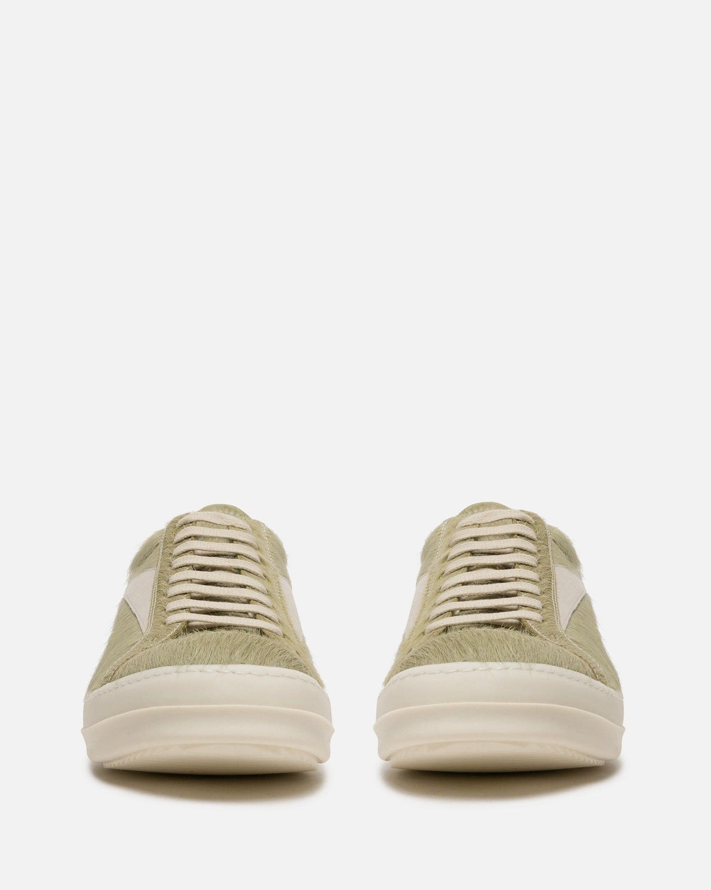 Rick Owens Men's Sneakers Long Hair Vintage Sneakers in Dirty Acid/Milk