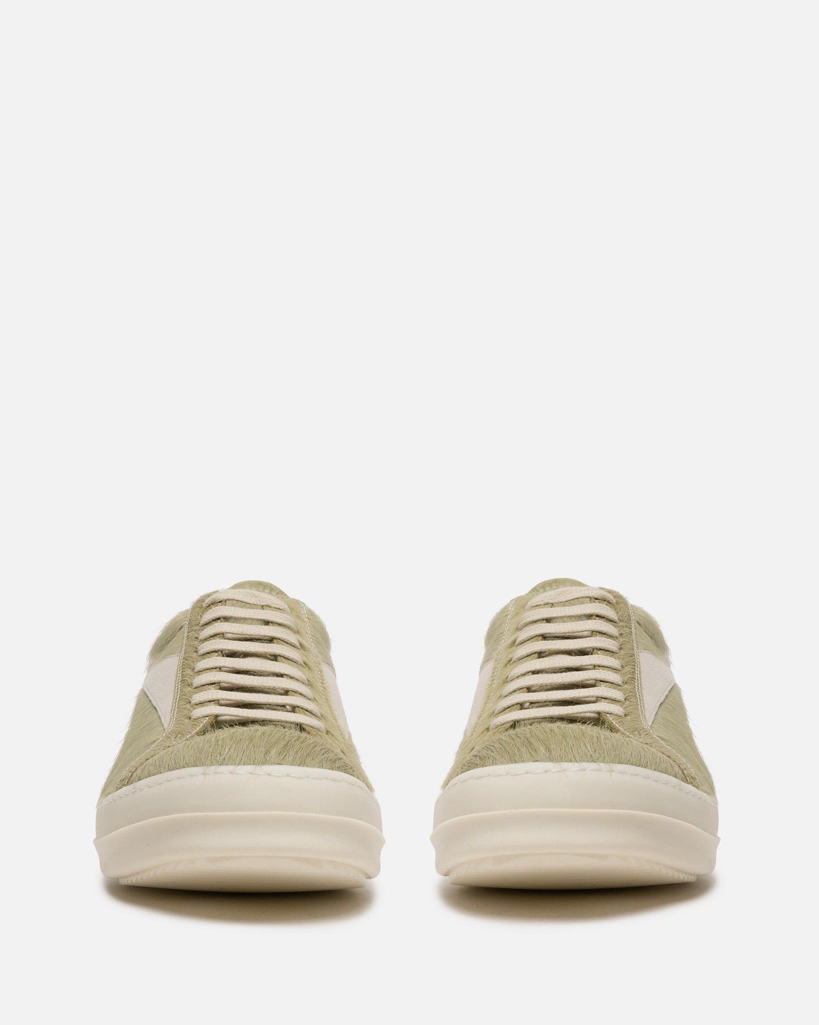 Rick Owens Men's Sneakers Long Hair Vintage Sneakers in Dirty Acid/Milk