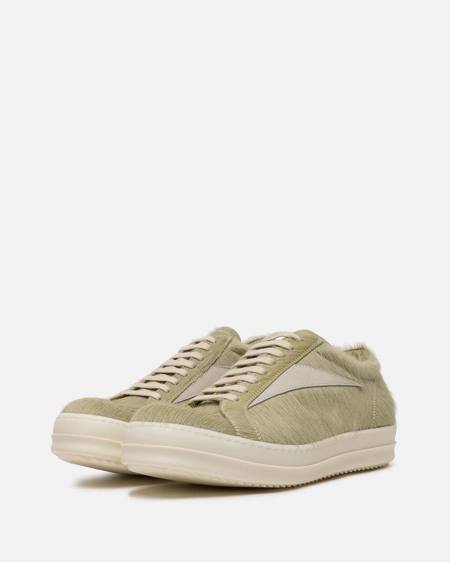 Rick Owens Men's Sneakers Long Hair Vintage Sneakers in Dirty Acid/Milk