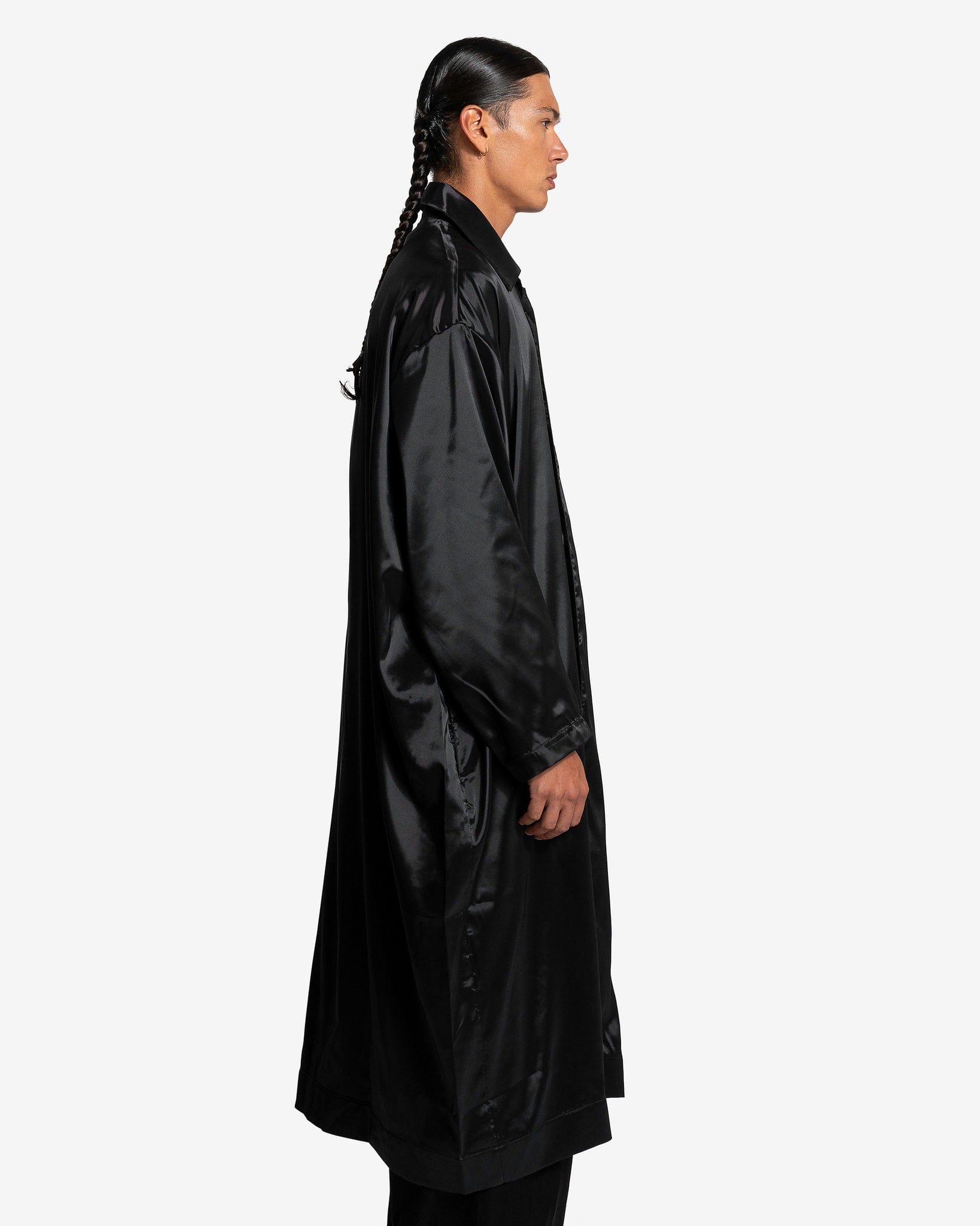 LU'U DAN Men's Coat Long Shell Coat in Black