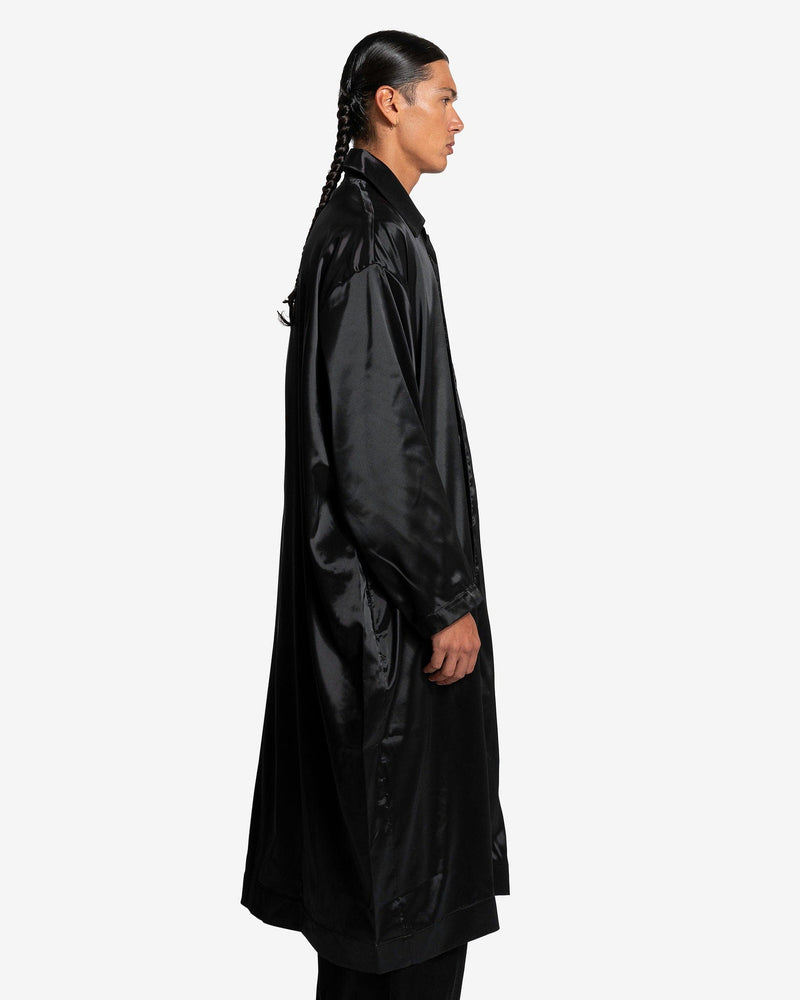 LU'U DAN Men's Coat Long Shell Coat in Black