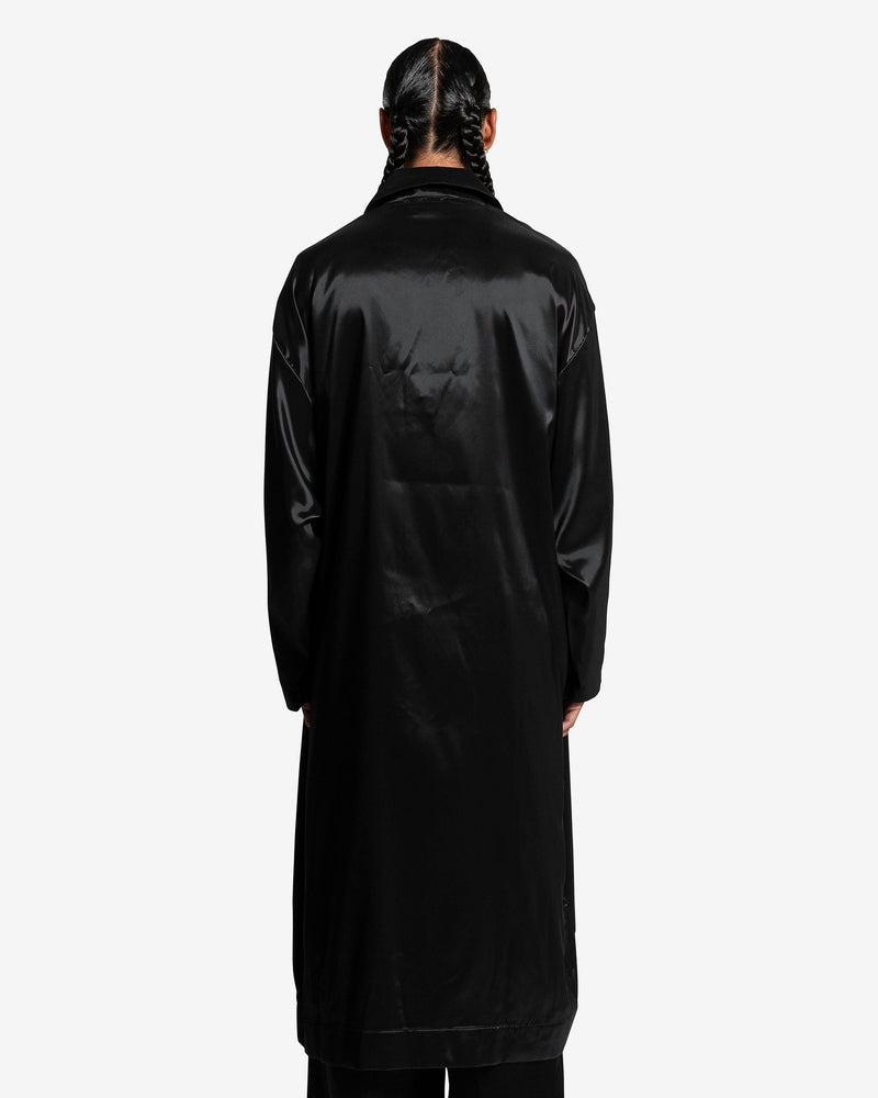 LU'U DAN Men's Coat Long Shell Coat in Black