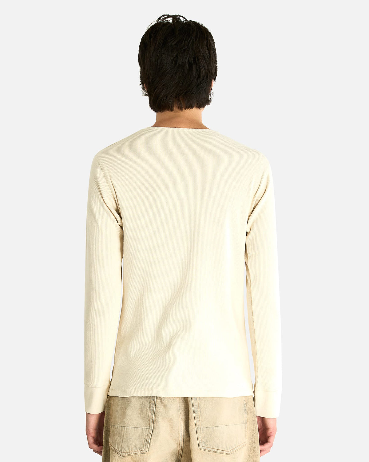 LEMAIRE Men's Shirts Long Sleeve Henley in Enoki