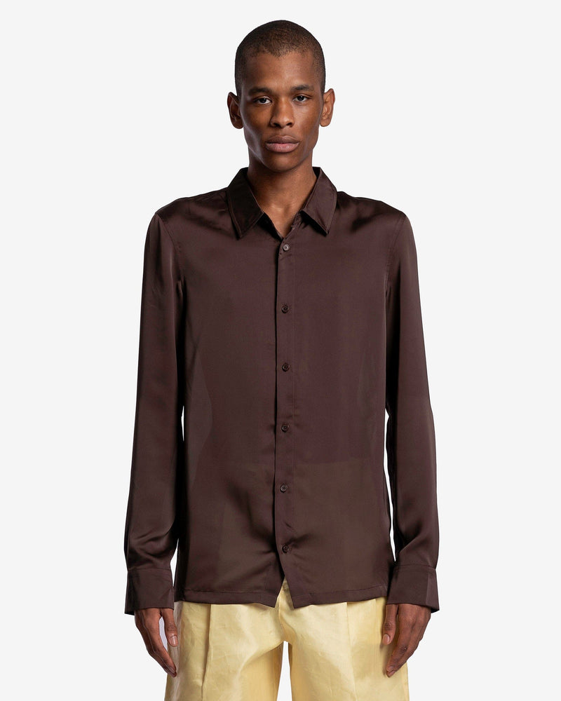 KANGHYUK Men's Shirts Long Sleeve Shirt in Brown