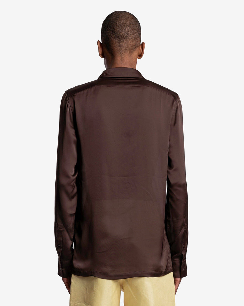 KANGHYUK Men's Shirts Long Sleeve Shirt in Brown