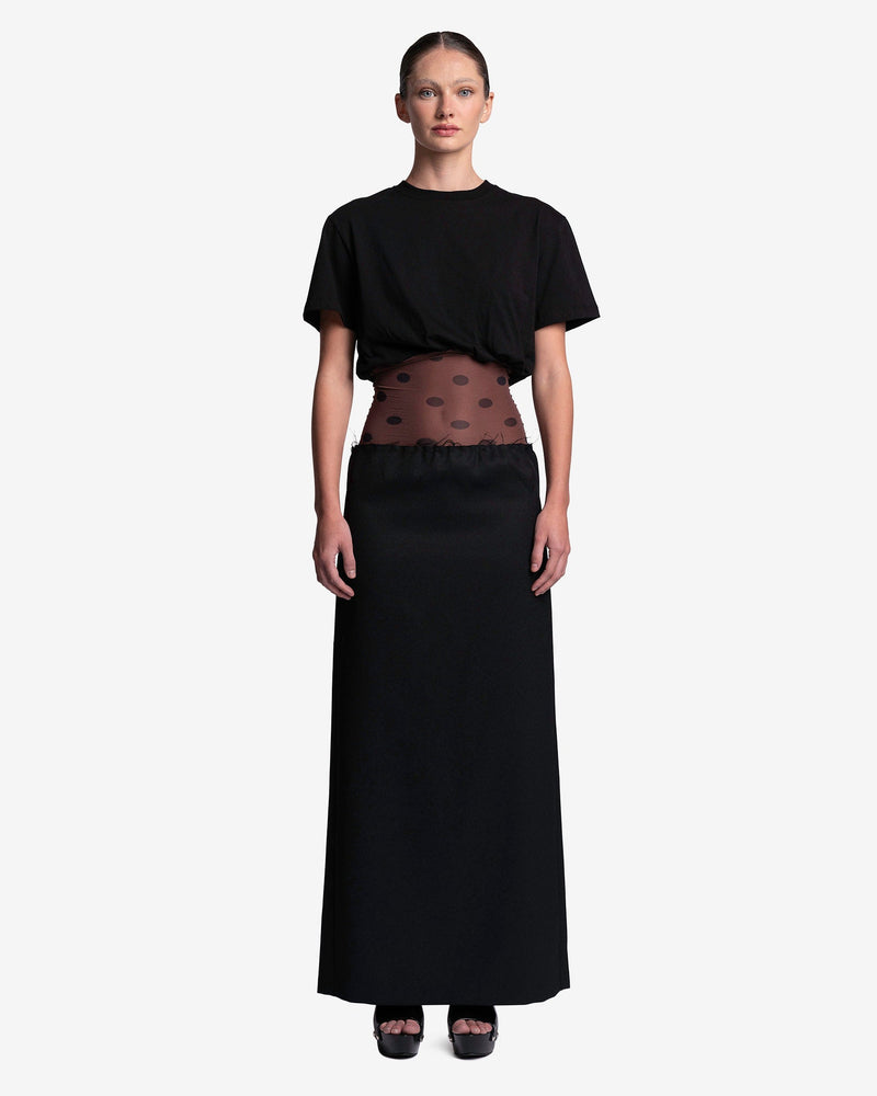 Raf Simons Women Dresses Long Stocking Dress in Black/Dark Brown