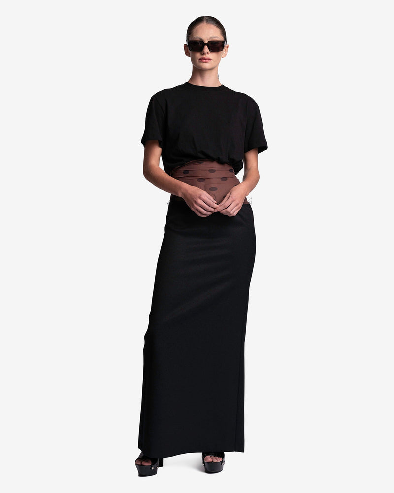 Raf Simons Women Dresses Long Stocking Dress in Black/Dark Brown