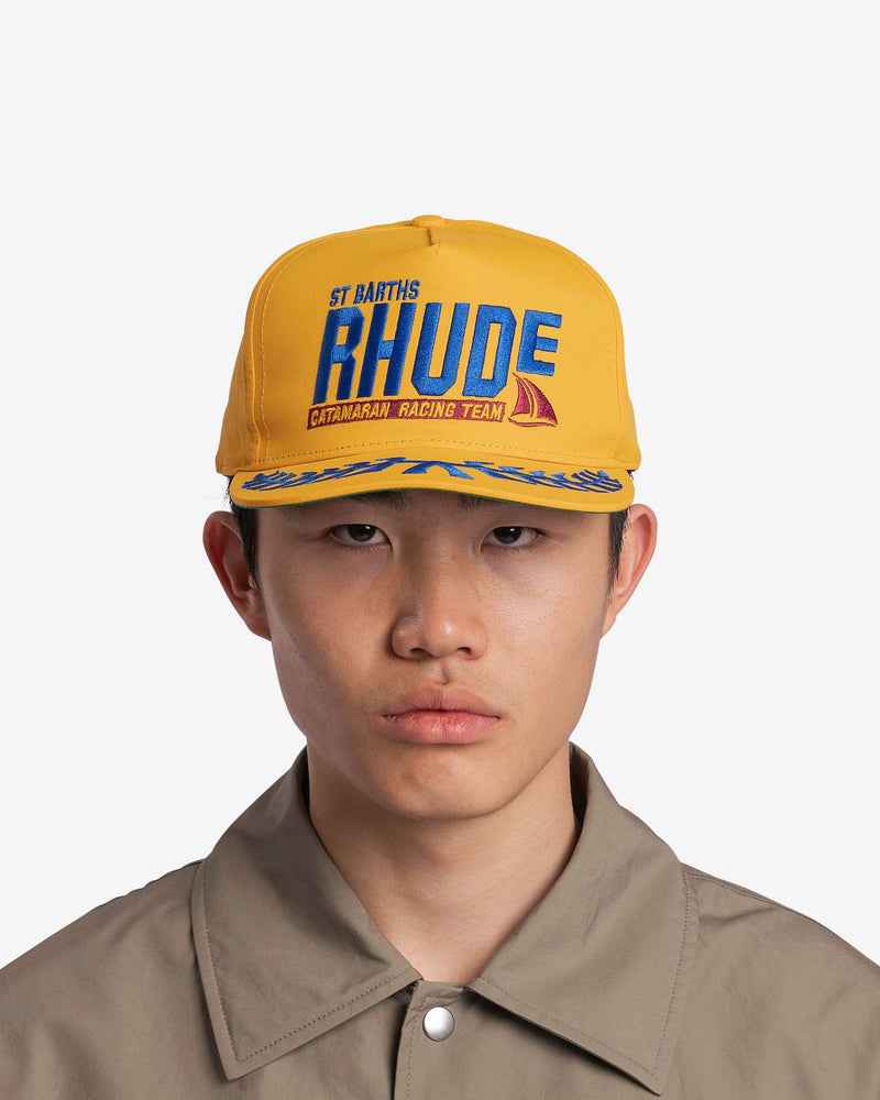 Rhude Men's Hats Lorient Racing Hat in Yellow