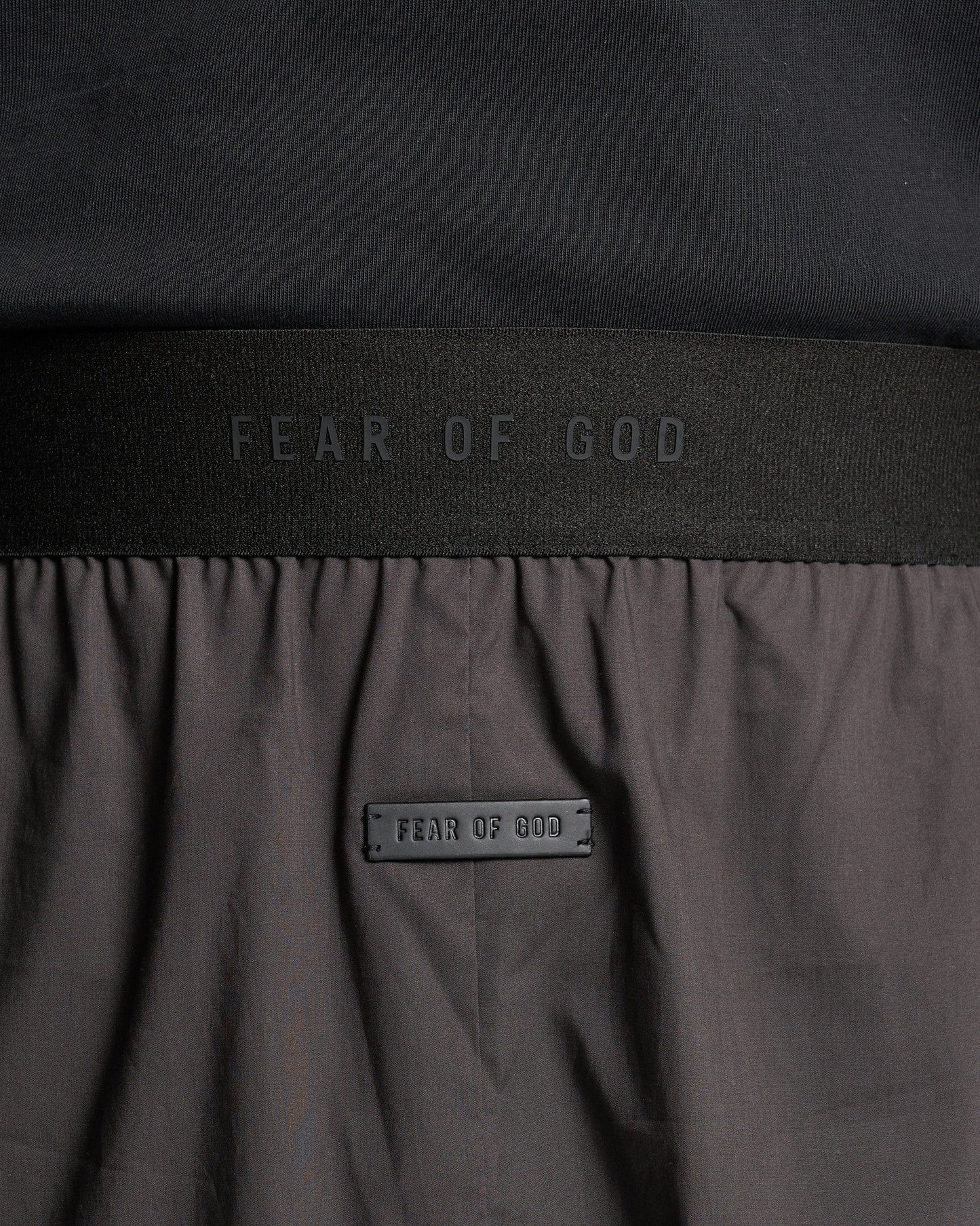 Fear of God Men's Shorts Lounge Poplin Short in Black