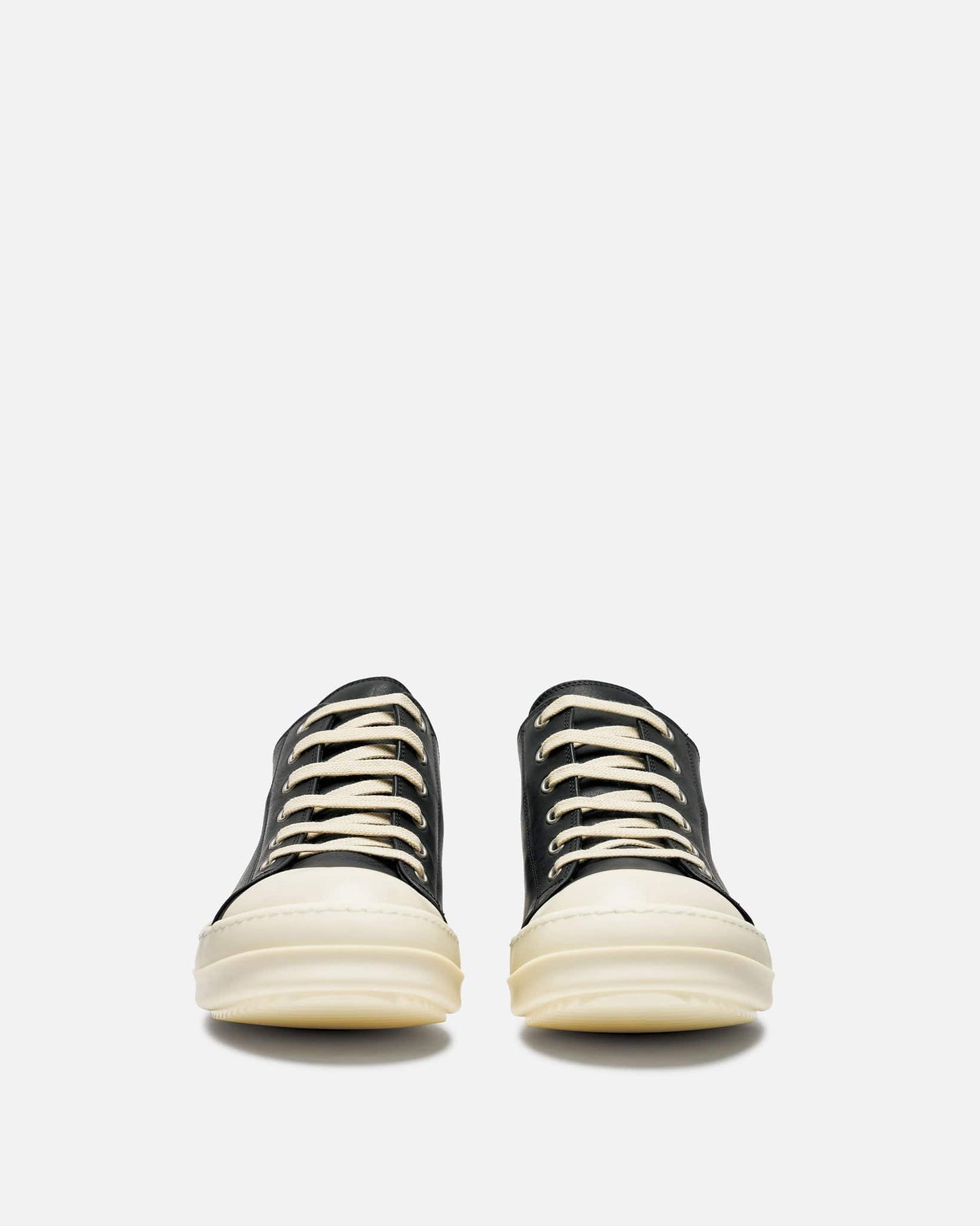 Rick Owens Men's Sneakers Low Ramones in Black/Milk