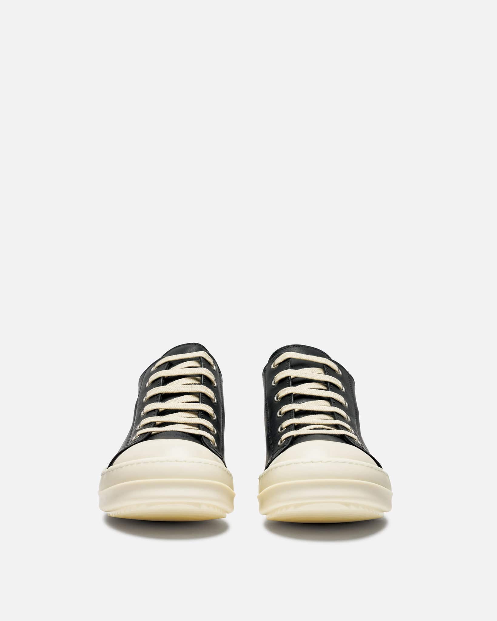 Rick Owens Men's Sneakers Low Ramones in Black/Milk