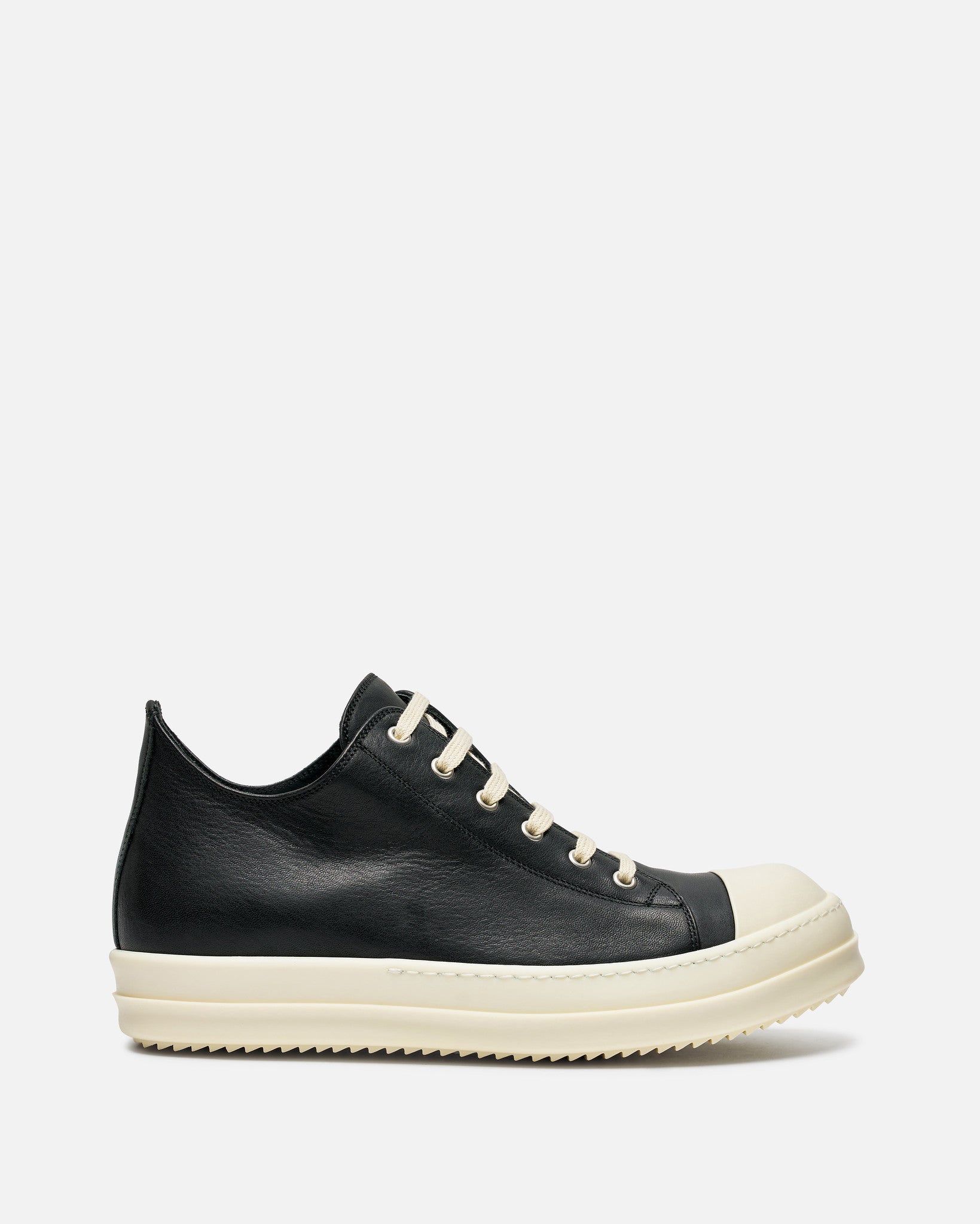 Rick Owens Men's Sneakers Low Ramones in Black/Milk