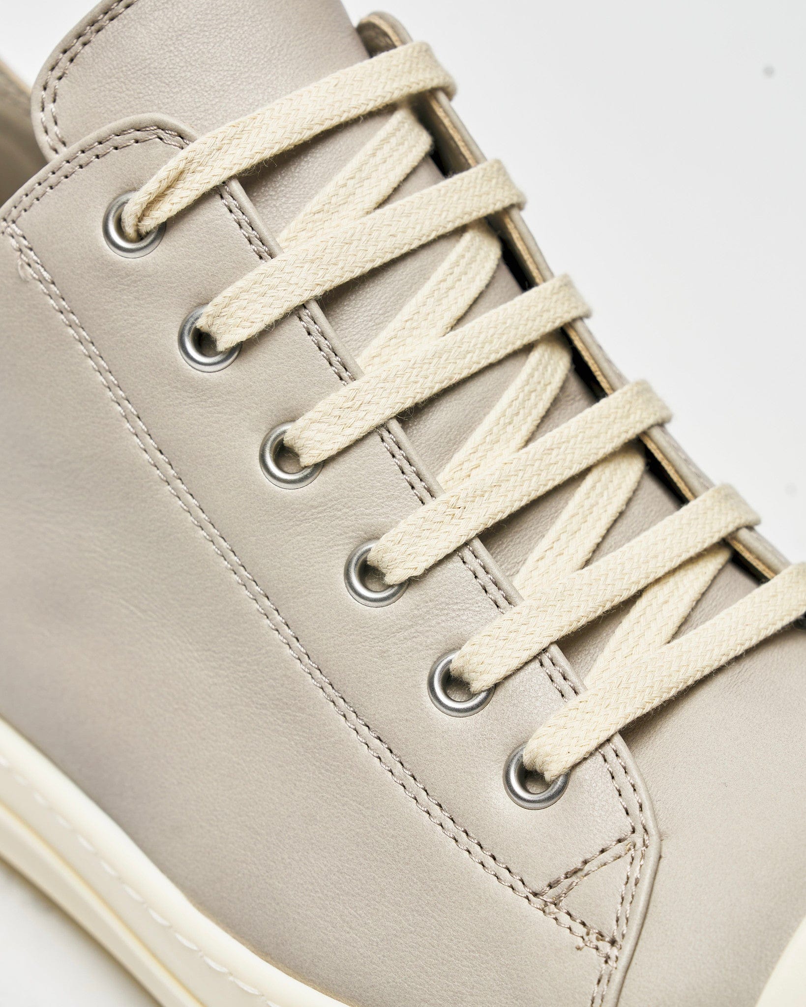 Rick Owens Men's Sneakers Low Ramones in Pearl/Milk