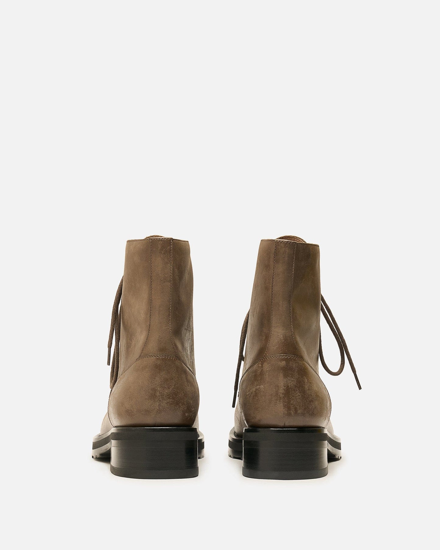 The Row Men's Shoes Lug Sole Lace Up Boot in Dark Taupe