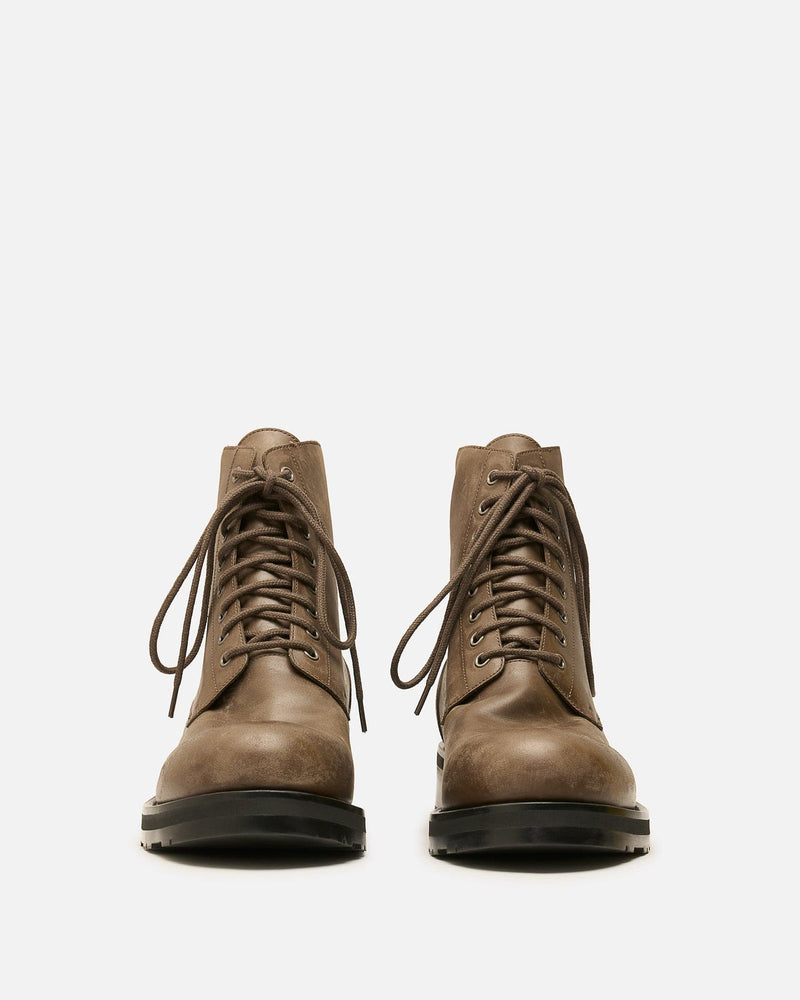 The Row Men's Shoes Lug Sole Lace Up Boot in Dark Taupe