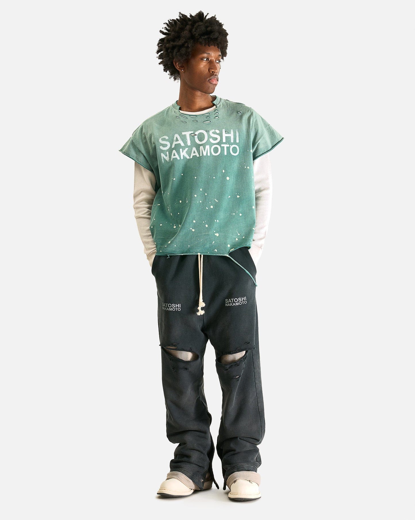 Satoshi Nakamoto Men's Shirts Luke Tee Thermal in Green