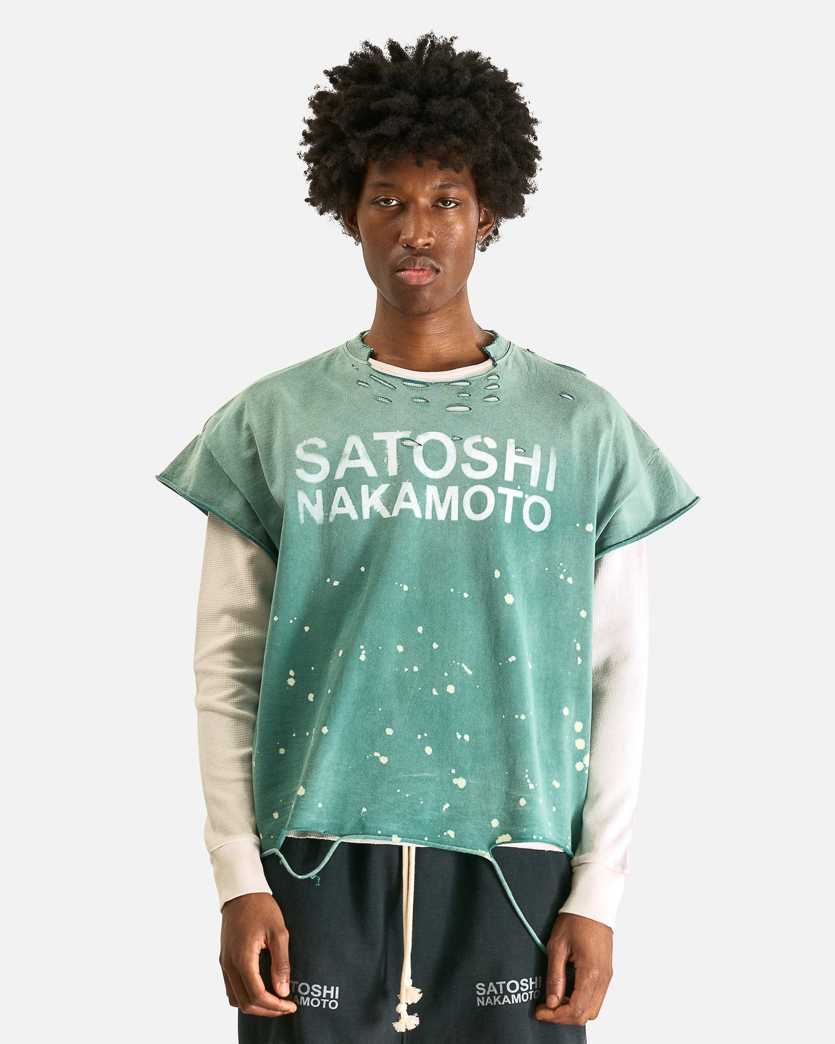 Satoshi Nakamoto Men's Shirts Luke Tee Thermal in Green
