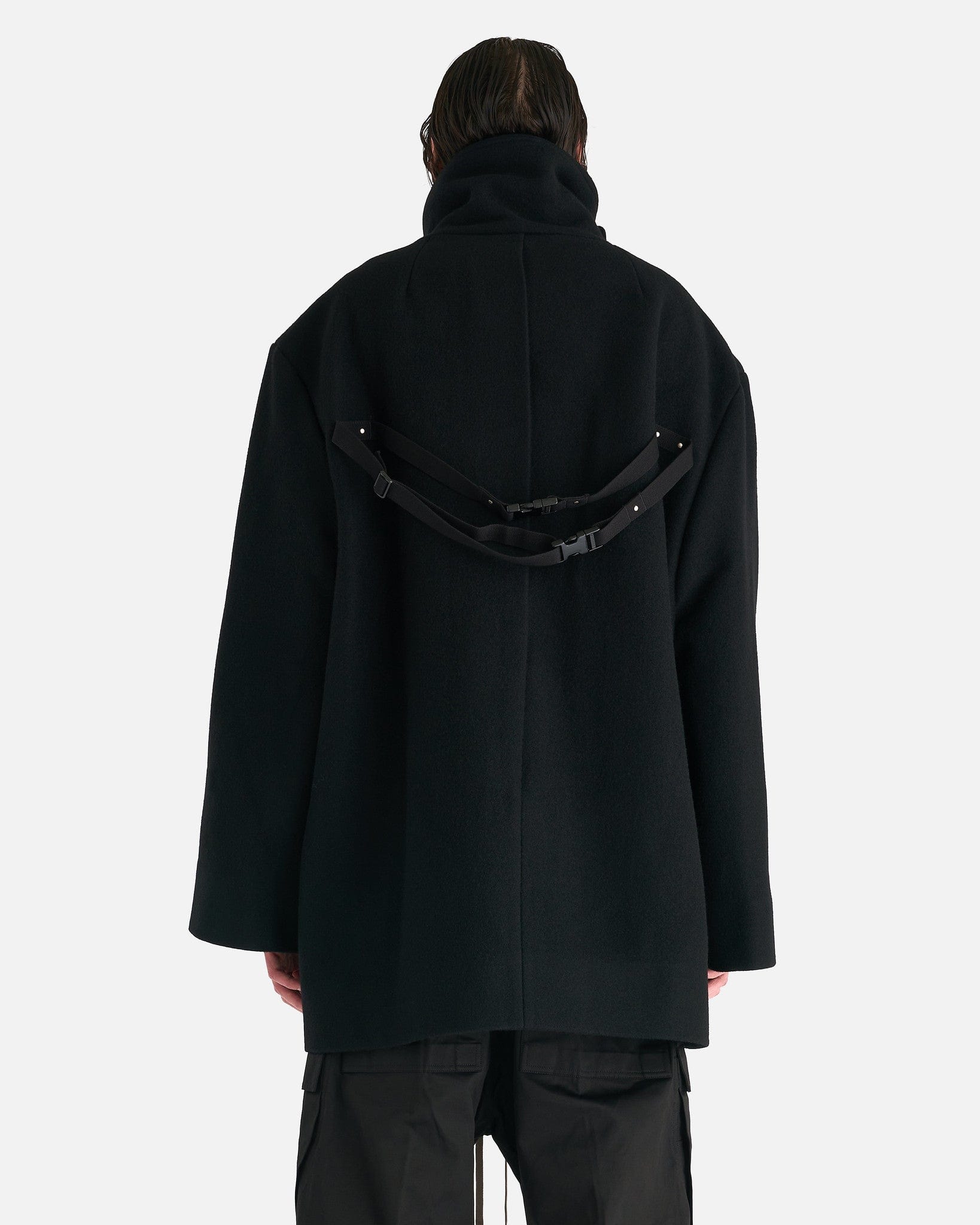 Rick Owens Men's Coat Luxor Caban Coat in Black